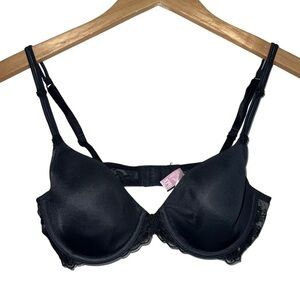 Victoria Secret Angels IPEX Full Coverage Underwire Black Bra Size 34B